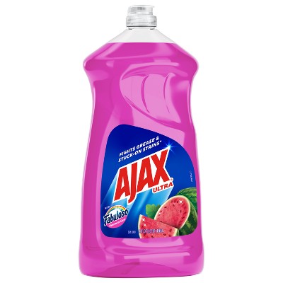 Ajax Watermelon Fabuloso Liquid Dish Soaps - 52 fl oz: Cleaner, Eliminates Stains, Removes Grease, Plastic Bottle