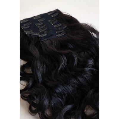 Curlkalon Soft Curl 10" Clip-In Natural Black Hair Extensions - 9ct