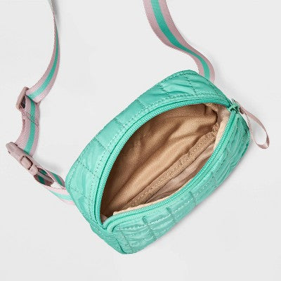 Girls' Quilted Fanny Crossbody Bag - Cat & Jack Green