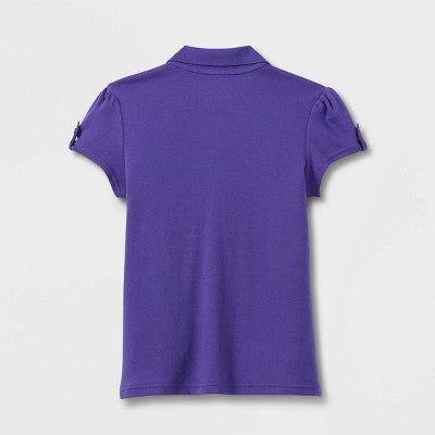 Girls Interlock Uniform Polo Shirt Cat & Jack Purple S