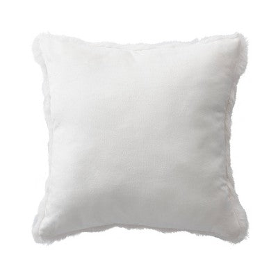 20" Bubble Faux Fur Square Indoor Throw Pillow Ivory