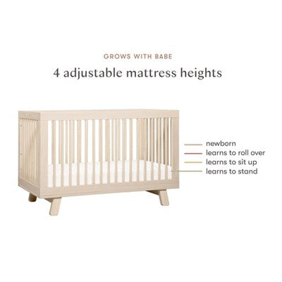 Babyletto Hudson 3-in-1 Convertible Crib with Toddler Rail - Washed Natural (LOCAL PICKUP ONLY)
