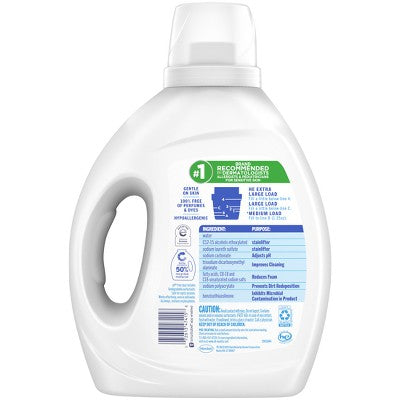 All Liquid Laundry Detergent Free Clear for Sensitive Skin 58 Loads - 73 fl oz