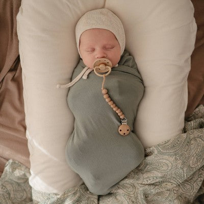 Mushie Spandex Stretch Blanket Swaddle - Dried Thyme