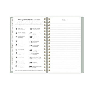 The Everygirl Planner 2025 Weekly/Monthly Planner 6.3"x4.33" Wirebound Solid Soft Sage: Adult Stationery, Calendar, Tabs