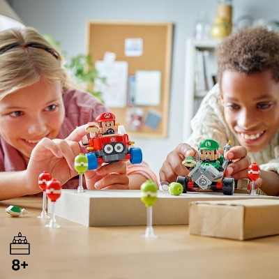 LEGO Super Mario Kart Baby, Mario vs. Baby Luigi Collectible Building Toy Set 72034