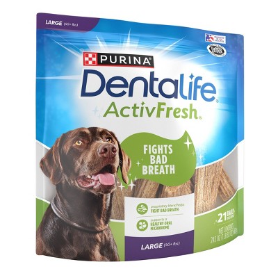Purina Dentalife ActivFresh Large Chicken Chewy Dog Treats - 21ct 24.1oz