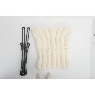 Butterfly Dorm Chair Faux Shearling Cream - Room Essentials (LOCAL PICKUP ONLY)