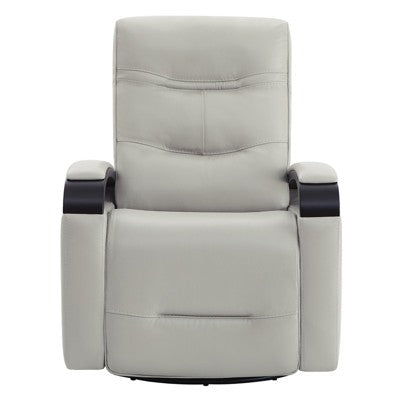Spruce & Spring Cream Beige Leather Power Recliner Swivel Glider Rocker with Power Headrest (LOCAL PICKUP ONLY)