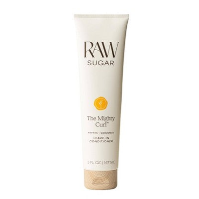 Raw Sugar The Mighty Curl Leave-In Conditioner - Papaya + Coconut - 5 fl oz: Vegan, Moisturizing, Smoothing, Curly Hair