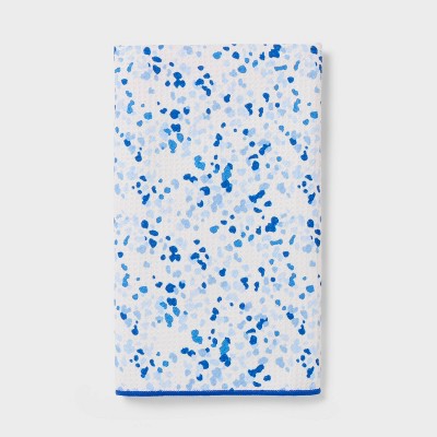 Waffle Splatter Hand Towel Blue - Room Essentials