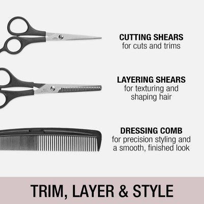 Conair Shears and Comb Set - 3pcs