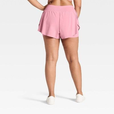Women's Active Light High-Rise Flutter Run Shorts 3" XXL