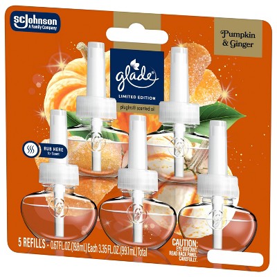 Glade PlugIns Scented Oil Air Freshener - Pumpkin & Ginger - 3.35 fl oz/5ct