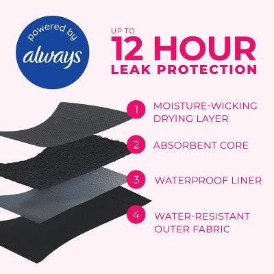 Proof Underwear Reusable Postpartum High Rise Brief, Super Heavy Absorbency - XL