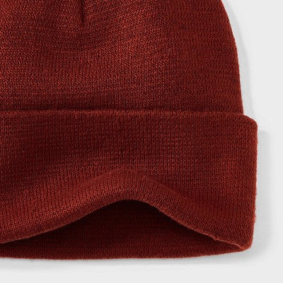 Men's Knit Cuffed Beanie - Goodfellow & Co Maroon