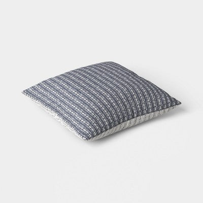 Oversized Square Reversible Matelasse Stripe Pillow blue - Threshold (LOCAL PICKUP ONLY)