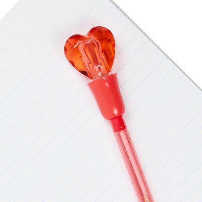 Yoobi Novelty Ballpoint Pen Light Up Red Heart