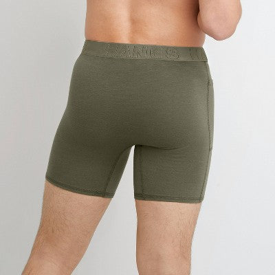 Hanes Premium Men's Explorer Boxer Briefs 2pk - Black/Green M