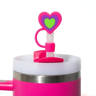 CharCharms 4pk Straw Toppers Green