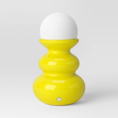 Mini Plastic Table Lamp with Glass Orb Yellow - Room Essentials