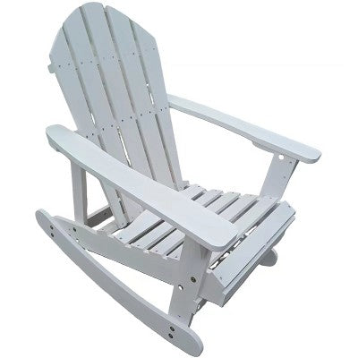 Saint Birch Waterfall Adirondack Rocking Chair, White (LOCAL PICKUP ONLY)