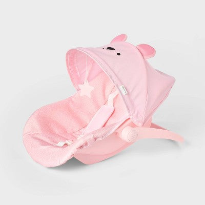 Pink Dot Bear Doll Car Carrier for 14" - 16" Dolls - Gigglescape