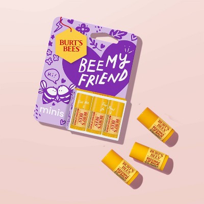 Burt's Bees Bee My Friend Valentines Day Beeswax Mini Lip Balm - 0.147oz/3pk