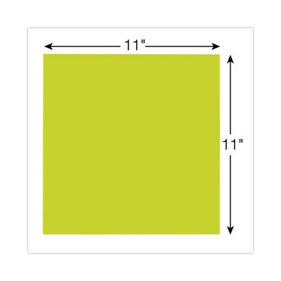 Post-it Notes Super Sticky Big Notes, Unruled, 11 x 11, Green, 30 Sheets