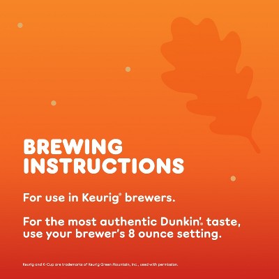 Dunkin' Pumpkin Spice Flavored Medium Roast Coffee Keurig K-Cup Pods - 22ct