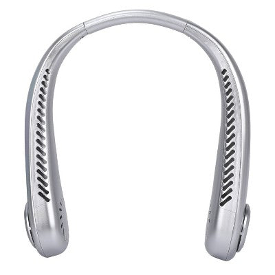 iJoy Portable Neck Fan Metallic Silver