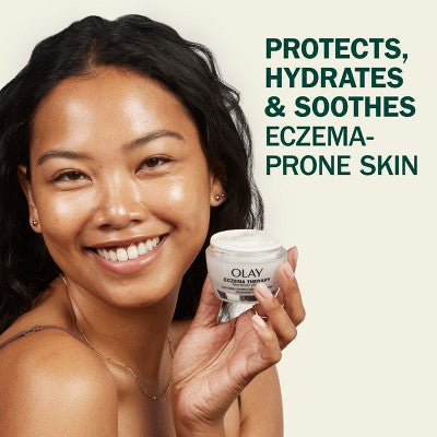 Olay Sensitive Eczema Therapy Skin Relief Face Moisturizer Cream with Colloidal Oatmeal - Fragrance Free - 1.7oz