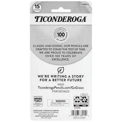 Ticonderoga 15ct Erasers Pastel