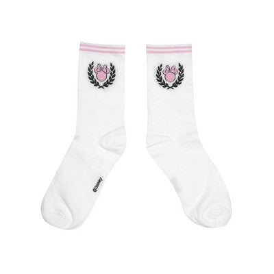Women's White Minnie Mouse Socks - White S/M