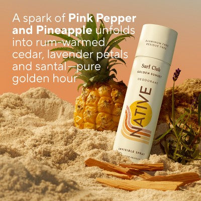 Native Limited Edition Surf Club Deodorant - Golden Sunset - 3.5 fl oz