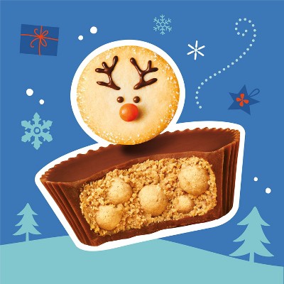 Reese's Christmas Milk Chocolate Peanut Butter Sugar Cookie Candy King Size - 2.6oz