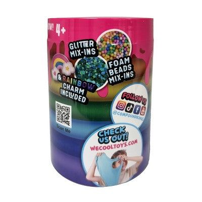 Compound Kings Rainbow Cotton Candy Layered Jar: Creative Thinking Slime for Kids, 0.55 lbs, 1 Piece