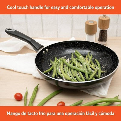 IMUSA 10" Ceramic Bistro Saute Pan Black: Aluminum Cookware, Hand Wash, Electric & Gas Compatible