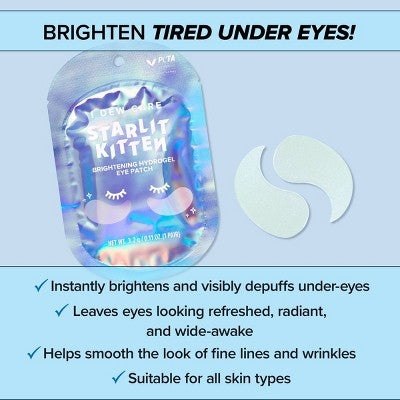 I DEW CARE Brightening Hydrogel Eye Mask - Starlit Kitten - 0.11oz