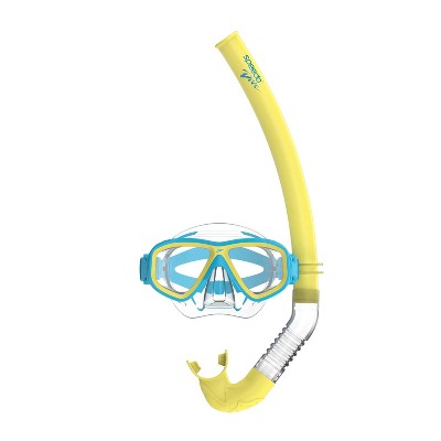 Speedo Kids' Classic Surf Gazer Mask Snorkel Set - Yellow/Blue: Ages 3-6, Polycarbonate