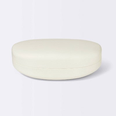 Clam Shell Glasses Case - A New Day White: Solid Eyewear Accessory