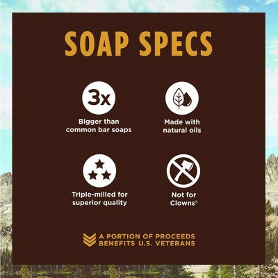 Duke Cannon Sawtooth Big Brick of Soap - Alpine Air & Cedarwood Bar Soap for Men - 10 oz