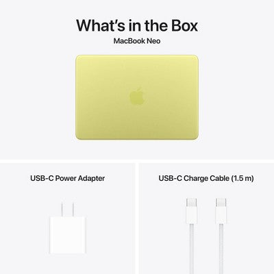 Apple MacBook Neo (A18 Pro, 2026) Laptop - 256GB, Citrus -OPEN BOX, NEW
