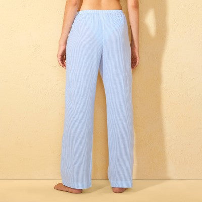 Women's Striped Low-Rise Swim Cover Up Pants S