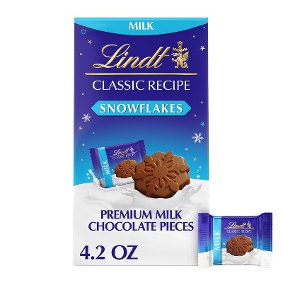Lindt Milk Christmas Candy Snowflake Chocolate Bag - 4.2oz