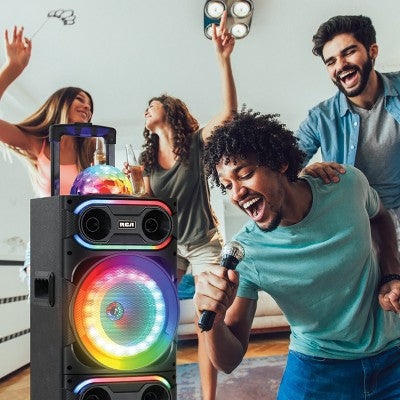 RCA Disco-208 Flame Effect Bluetooth Party Speaker with Dual 8" Woofers (LOCAL PICKUP ONLY)