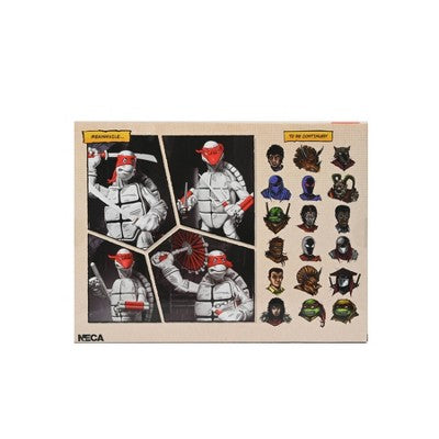 NECA Teenage Mutant Ninja Turtles Black and White First Turtles 7" Figures
