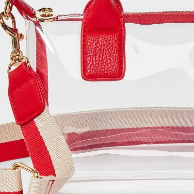 Foundational Mini Tote Handbag - Universal Thread Red/Clear