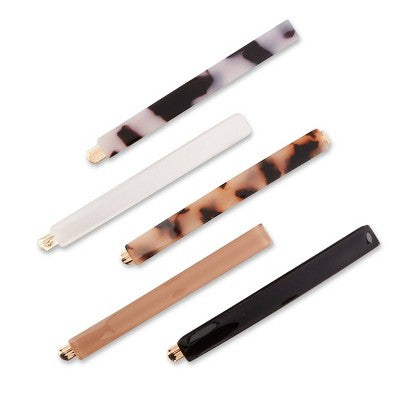 scunci Fashion Acrylic Bobby Pins - Assorted Neutrals - All Hair - 5pcs
