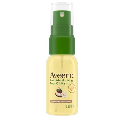 Aveeno Daily Moisturizing Body Oil Mist with Oat and Jojoba Oil - Hypoallergenic - Cocoa Butter Vanilla Scent- .8 fl oz